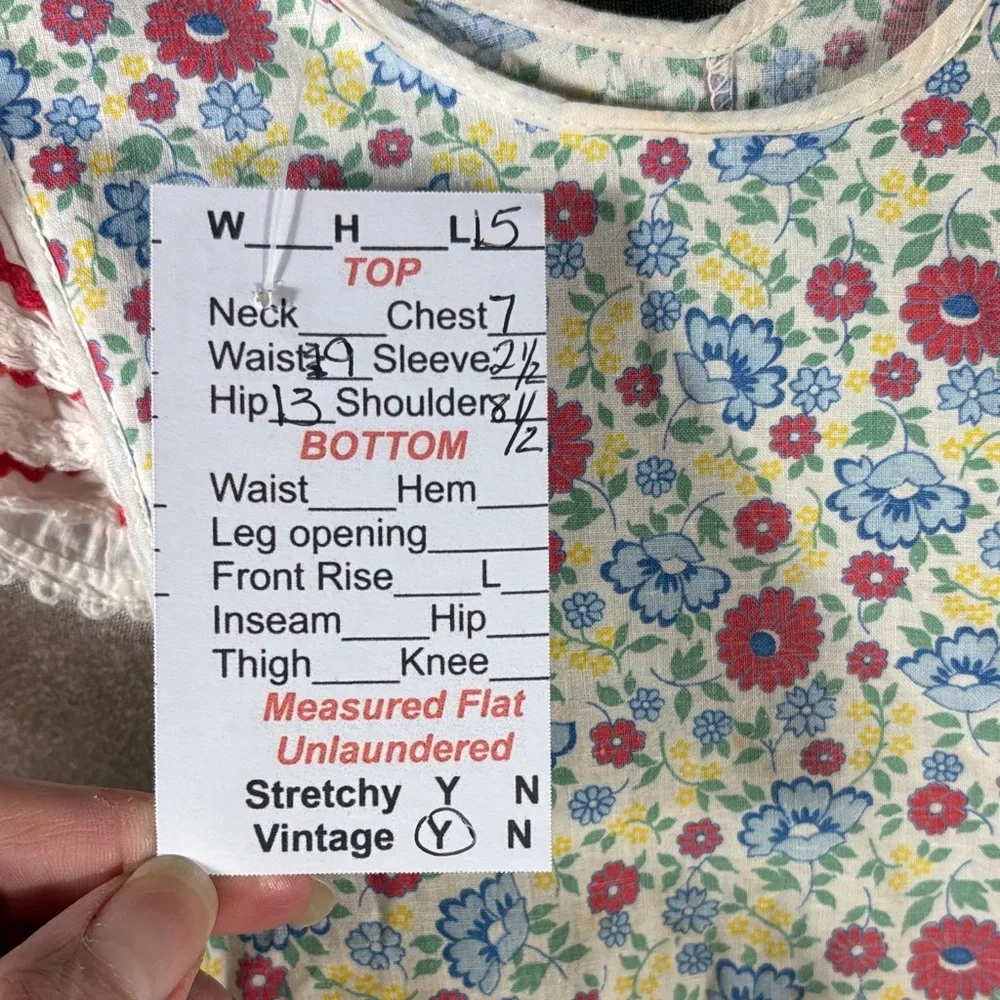 Vintage flour sack Floral Baby‎ apron Dress with Ruffled details 150